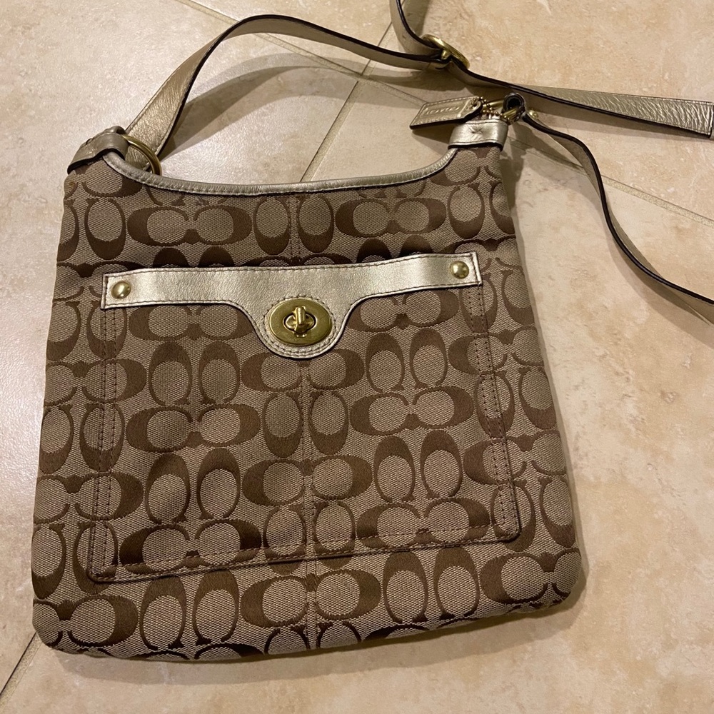 Authentic coach cross body purse